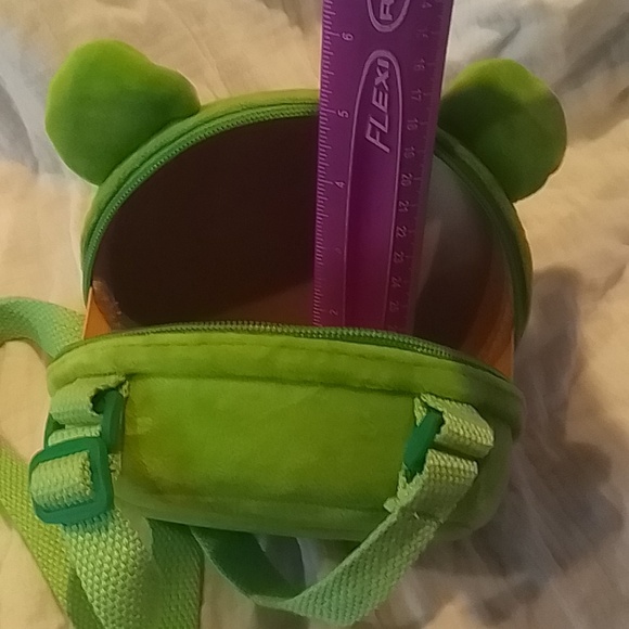 Lime Green Frog Plush Crossbody Bag, Hard body, 6"W×5"H×4"D, NWOT - Picture 3 of 4